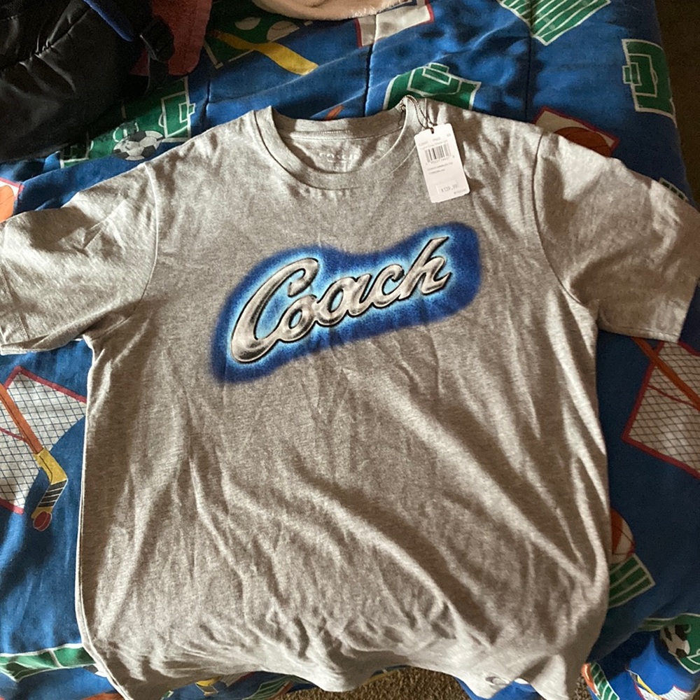 Coach Airbrush tee (light grey melange)
